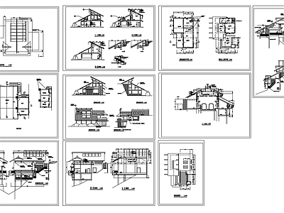 新中式茶室建筑 施工图