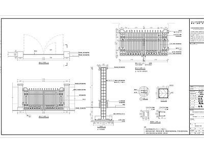 消防大门铁艺大门详图 施工图