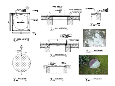 装饰井盖大样图 施工图