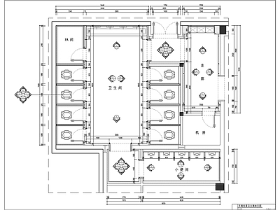 现代公共卫生间 娱乐场所 施工图