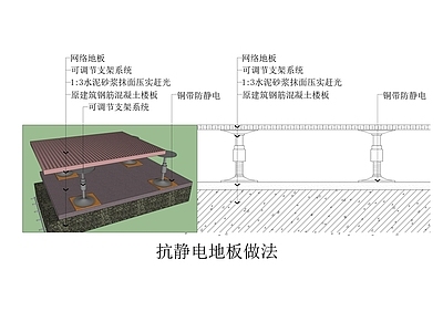 现代地面节点 地台节点 施工图