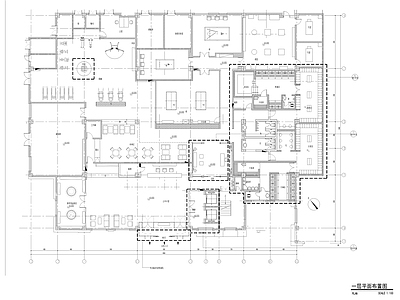 现代健身房 3480㎡ 健身中心 施工图