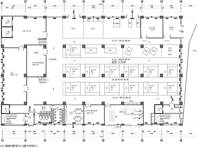 现代厂房 生产线平面图 施工图