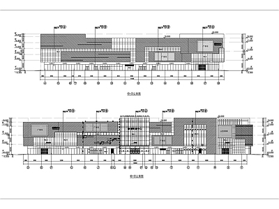 现代简约商业综合体 商业中心建施图 商业综合体 商场建筑 施工图