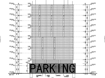 现代简约其他建筑 框架停车楼建筑 停车楼 施工图