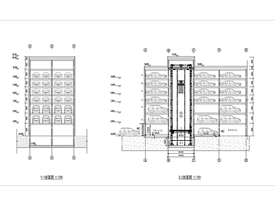 现代其他建筑 立体机械停车库 停车楼 施工图