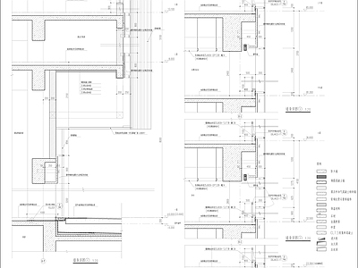 现代商业综合体 玻璃幕墙墙身 办公商业墙身 施工图