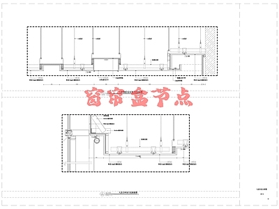 现代吊顶节点 盒节点 石膏板 施工图