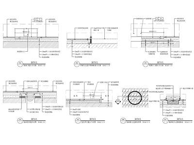 现代地面节点 商场地面做法 施工图