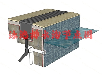 现代地面节点 泳池排水沟节点图 施工图