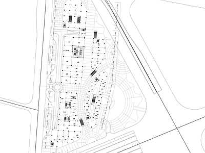 现代商业街 商业街平面 施工图