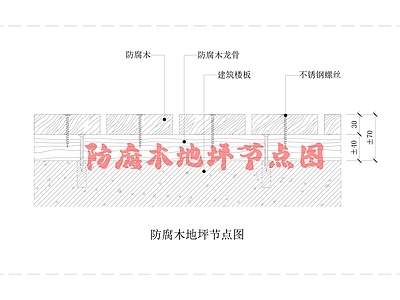 现代地面节点 防腐木地坪节点图 施工图