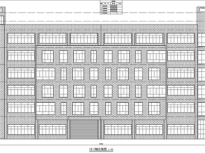 现代厂房 多层框架建施 施工图