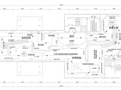 现代展厅 历史文化展厅 施工图