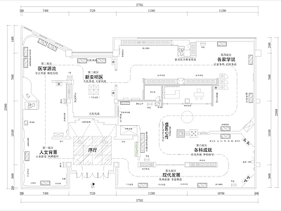 现代展厅 医药文化 展厅 施工图