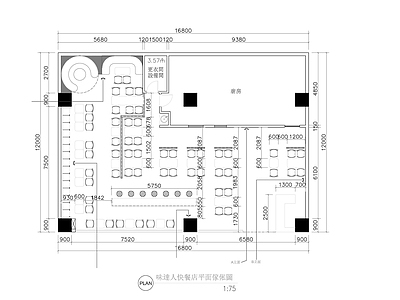 中式新中式中餐厅 海鲜餐厅 主题餐厅 包厢 中式快餐店 施工图