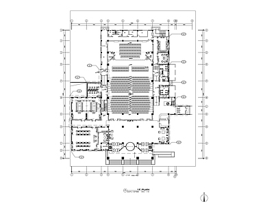 现代会议室 二层会议中心 多功能厅 贵宾接待 施工图