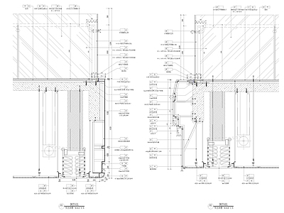 现代墙面节点 商场玻璃 施工图