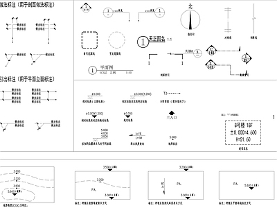 现代综合制图规范 景观设计常用 施工图