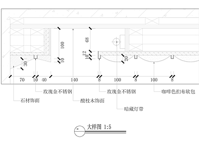 现代墙面节点 节点图 施工图