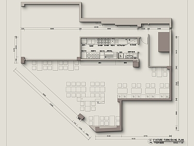 现代工业中餐厅 120平餐饮店 全 施工图