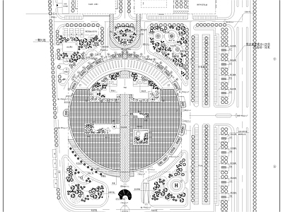 景观平面图 某医院景观设计图 施工图