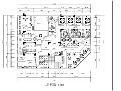 现代茶馆 茶艺馆设计装修图 施工图