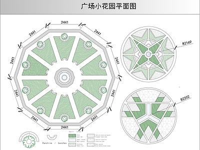 景观平面图 广场小园平面图 施工图