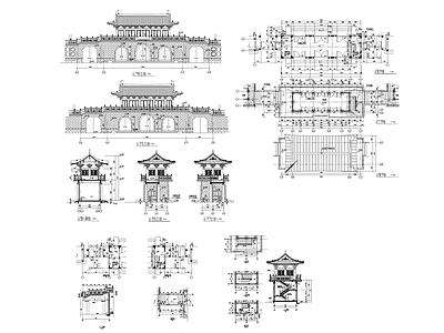 其他古建 古建大 仿古山建筑施工 施工图