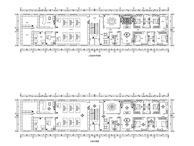 现代整体办公空间 办公空间装修图 施工图