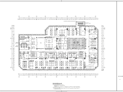 现代整体办公空间 银行办公营业用房 施工图