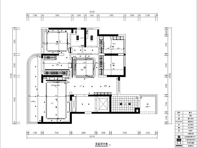 现代轻奢整体家装空间 大平层 施工图