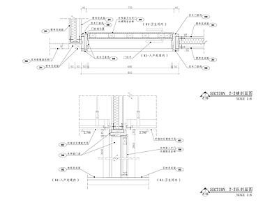 现代门节点 详图 剖面 隔音 边框 施工图