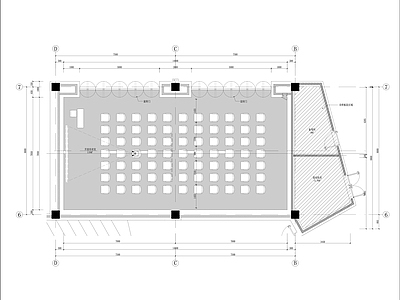 现代报告厅 培训室 路演室 多功能厅 施工图