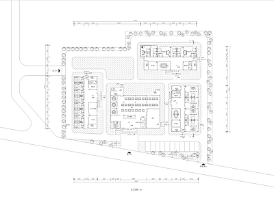 中式现代民宿建筑 民宿建筑 餐饮建筑 建筑 建筑群 施工图