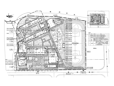 现代中式校园景观 平面图 施工图