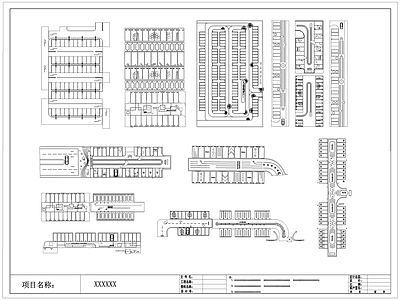 现代停车场 户外 施工图