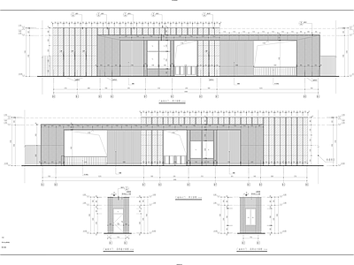 新中式轻奢门卫室建筑 小区大 保安室 施工图