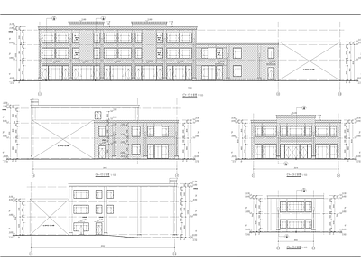 新中式售楼处建筑 商业售楼处 施工图