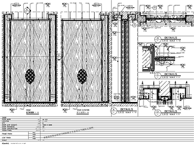 现代新中式门节点 边框 会所 家装节点 详图 剖面 施工图