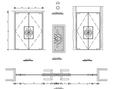 新中式现代门节点 玻璃柜节点 玻璃节点 钢化玻璃装饰 施工图