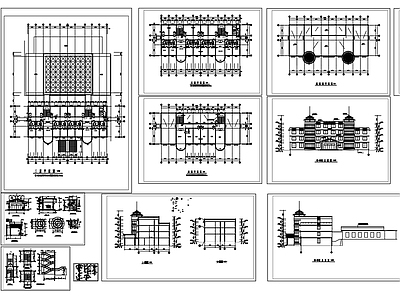 新中式欧式养老院 老年人养老院建筑 施工图