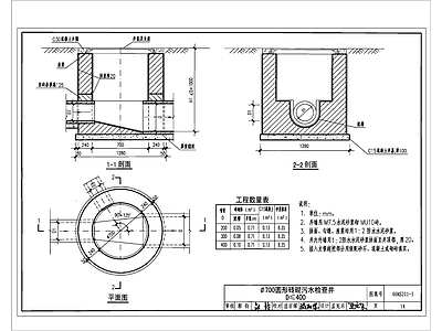 水处理 道路污水管道施工 施工图