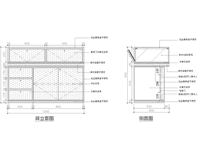 现代家具节点详图 珠宝柜台节点大样 施工图