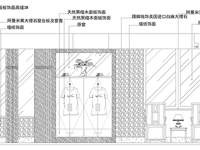 现代餐厅 别墅餐厅立面图 施工图