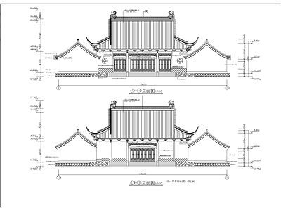 现代中式古建 财神殿全 施工图