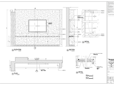 现代墙面节点 客房 节点图 墙身节点 施工图