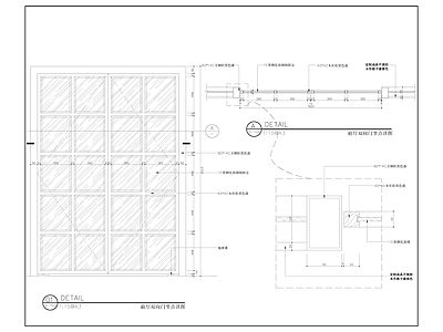 现代门节点 玻璃节点 施工图