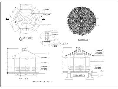 其他亭子节点 凉亭 施工图