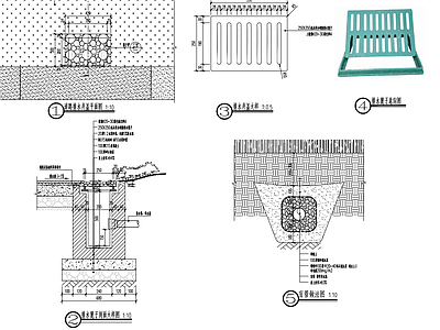给排水节点详图 雨水口节点 排水沟节点 施工图